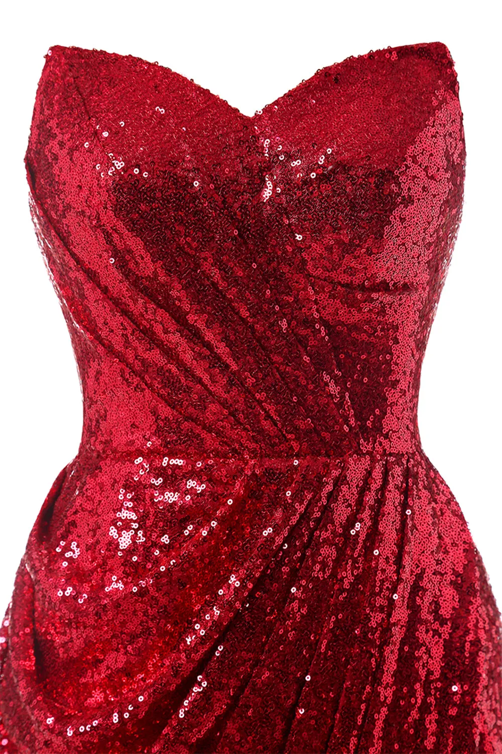 Red Mermaid Sequin Prom Dress sold by Zapaka product image thumbnail 4