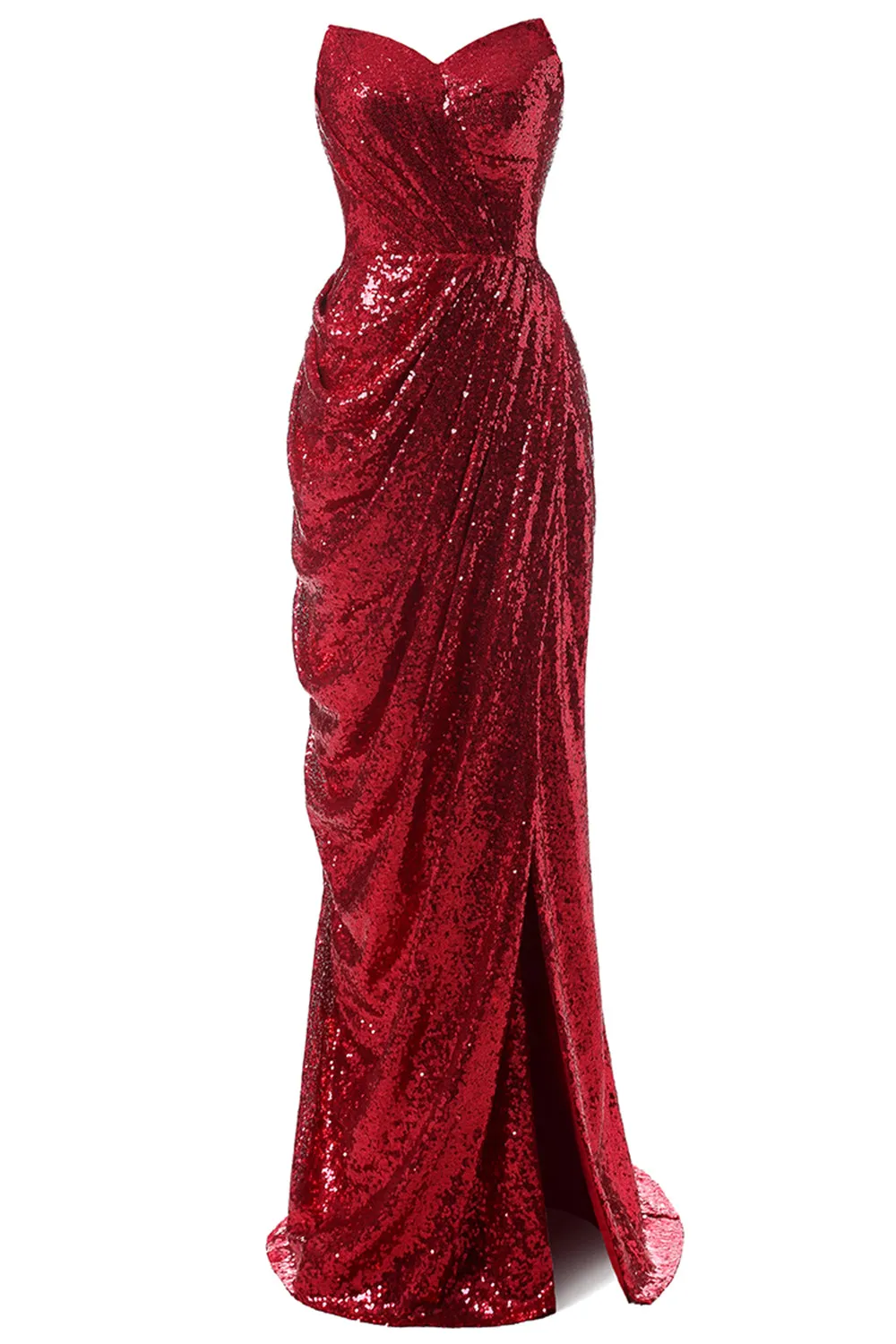 Red Mermaid Sequin Prom Dress sold by Zapaka