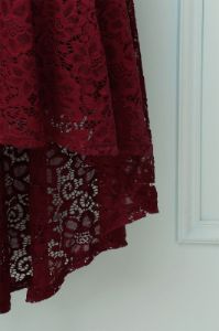 Burgundy Off the Shoulder Dress sold by Zapaka