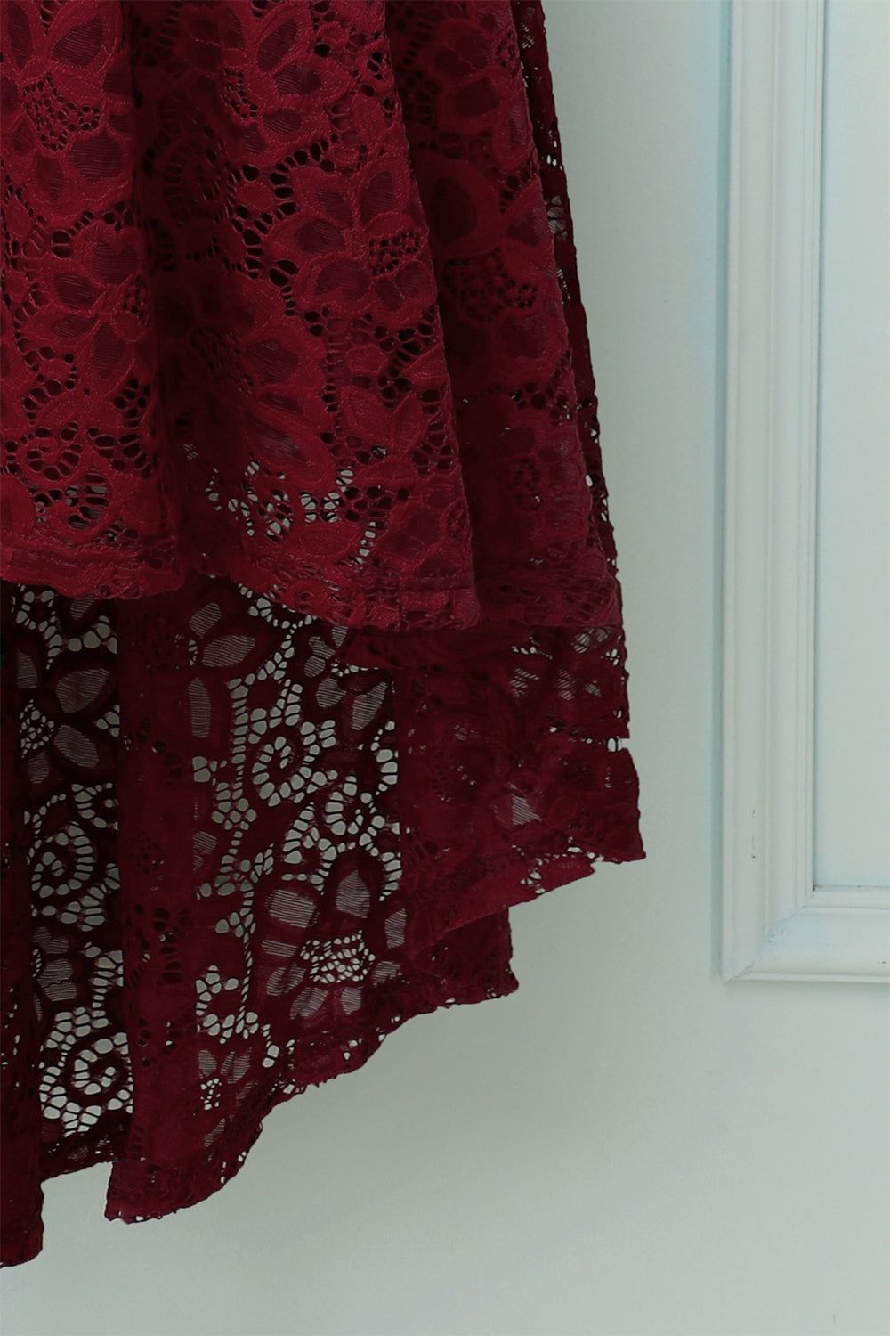 Burgundy Off the Shoulder Dress sold by Zapaka product image thumbnail 5