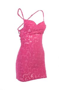 Lace-Up Back Fuchsia Bodycon Party Dress sold by Zapaka