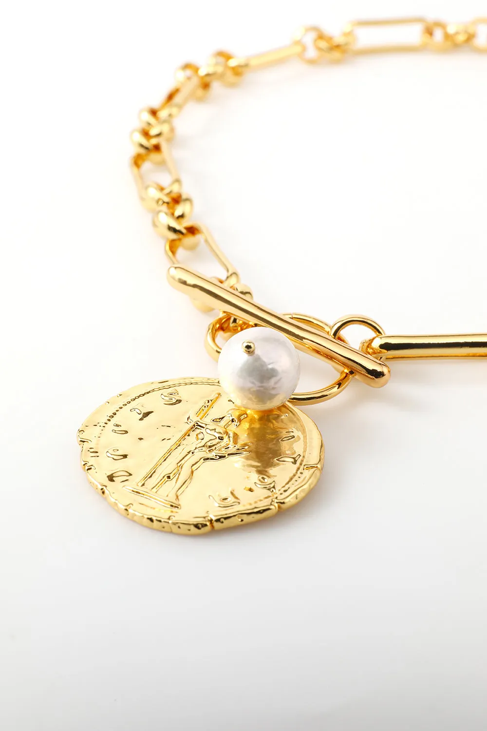 Golden Necklace With Pearl sold by Zapaka product image thumbnail 4