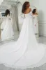 Ivory Sweetheart Detachable Flare Sleeves Boho Wedding Dress sold by Zapaka