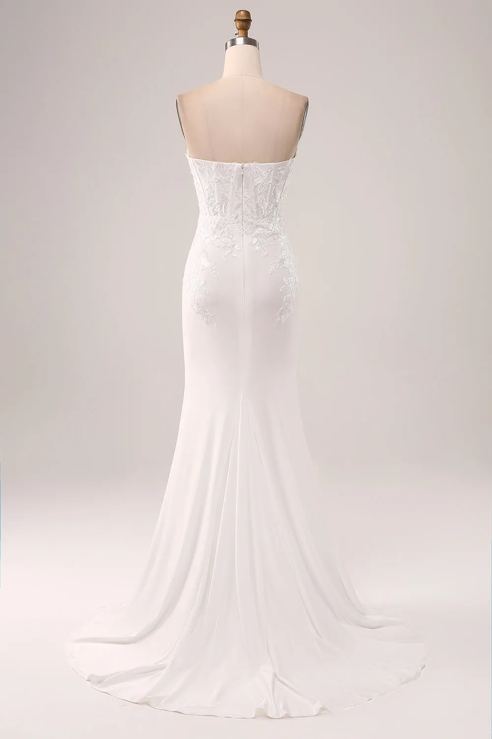 Ivory Strapless Mermaid Wedding Dress sold by Zapaka product image thumbnail 2