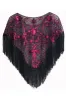 Sequined Black Golden 1920s Cape With Fringes sold by Zapaka