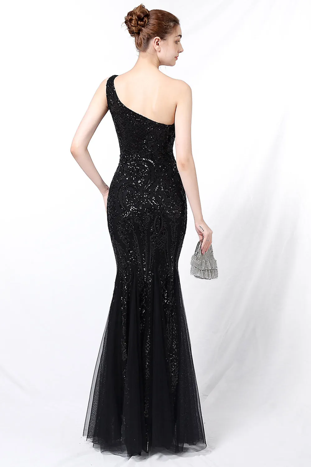 Mermaid One Shoulder Prom Dress with Appliques sold by Zapaka product image thumbnail 2