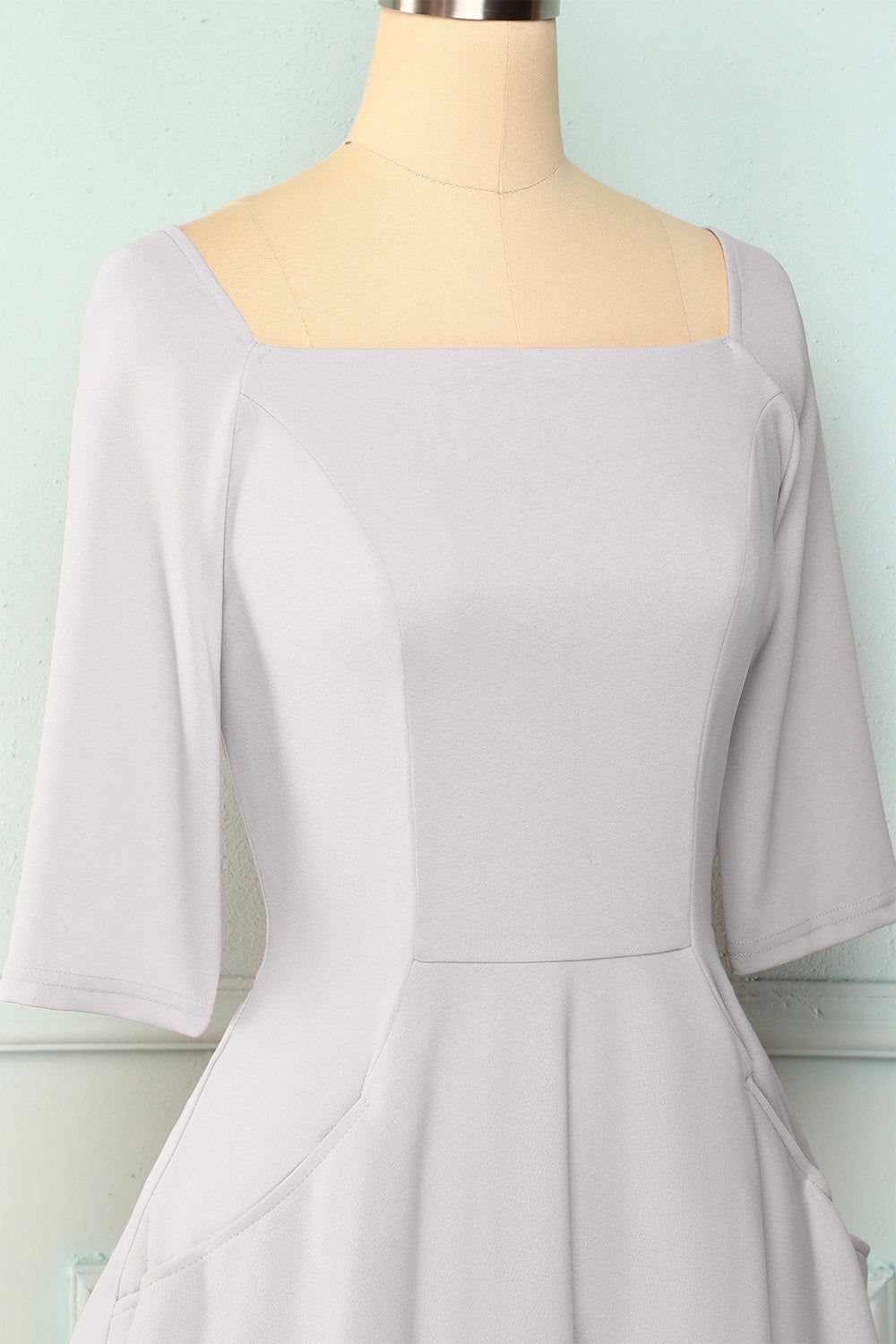 Grey Vintage Dress with Pockets sold by Zapaka product image thumbnail 3