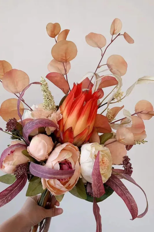 Rust Orange Bridal Bouquet made by Zapaka