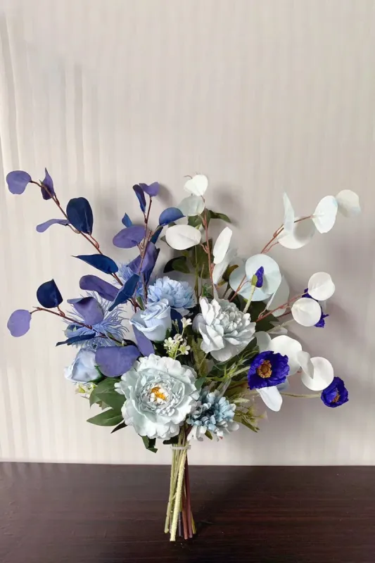 Blue Faux Wedding Handing Flowers(Vase not Included) sold by Zapaka
