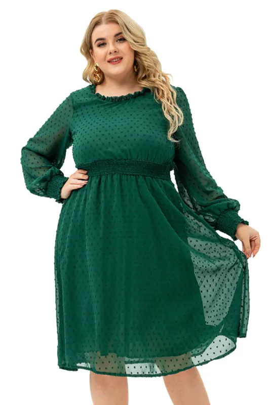 Plus Size Green Casual Dress sold by Zapaka