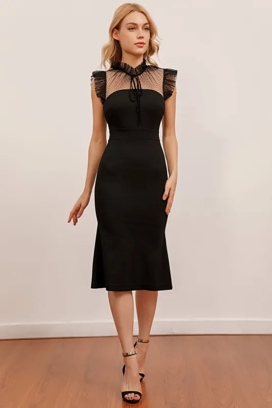 High Neck Bodycon Little Black Dress sold by Zapaka