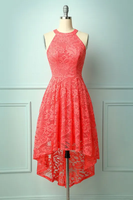Coral Lace Dress sold by Zapaka