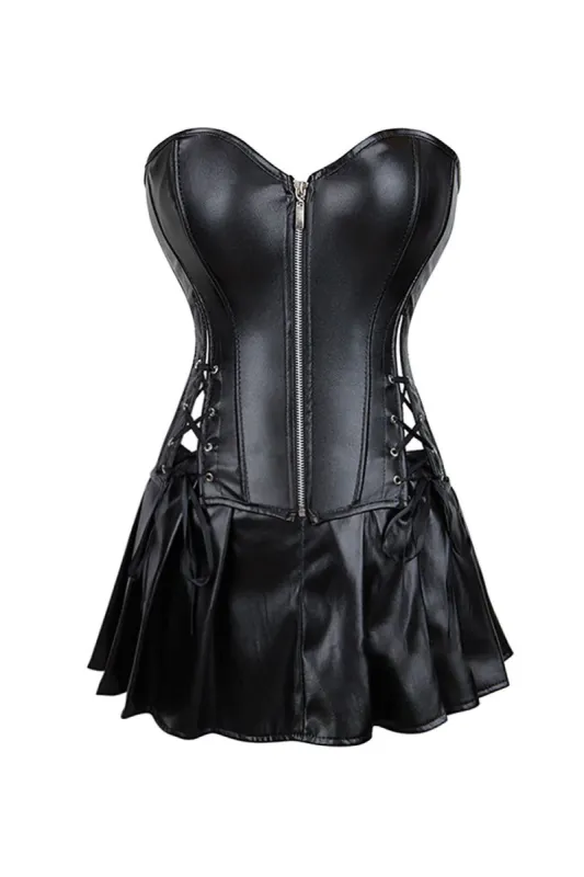 Halloween Gothic Strapless Corset Mini Dress sold by Zapaka