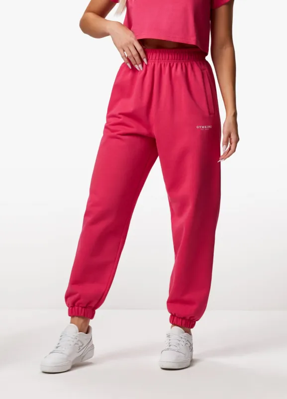 Gym King Established Relaxed Fit Jogger - Raspberry Burst sold by The Gym King