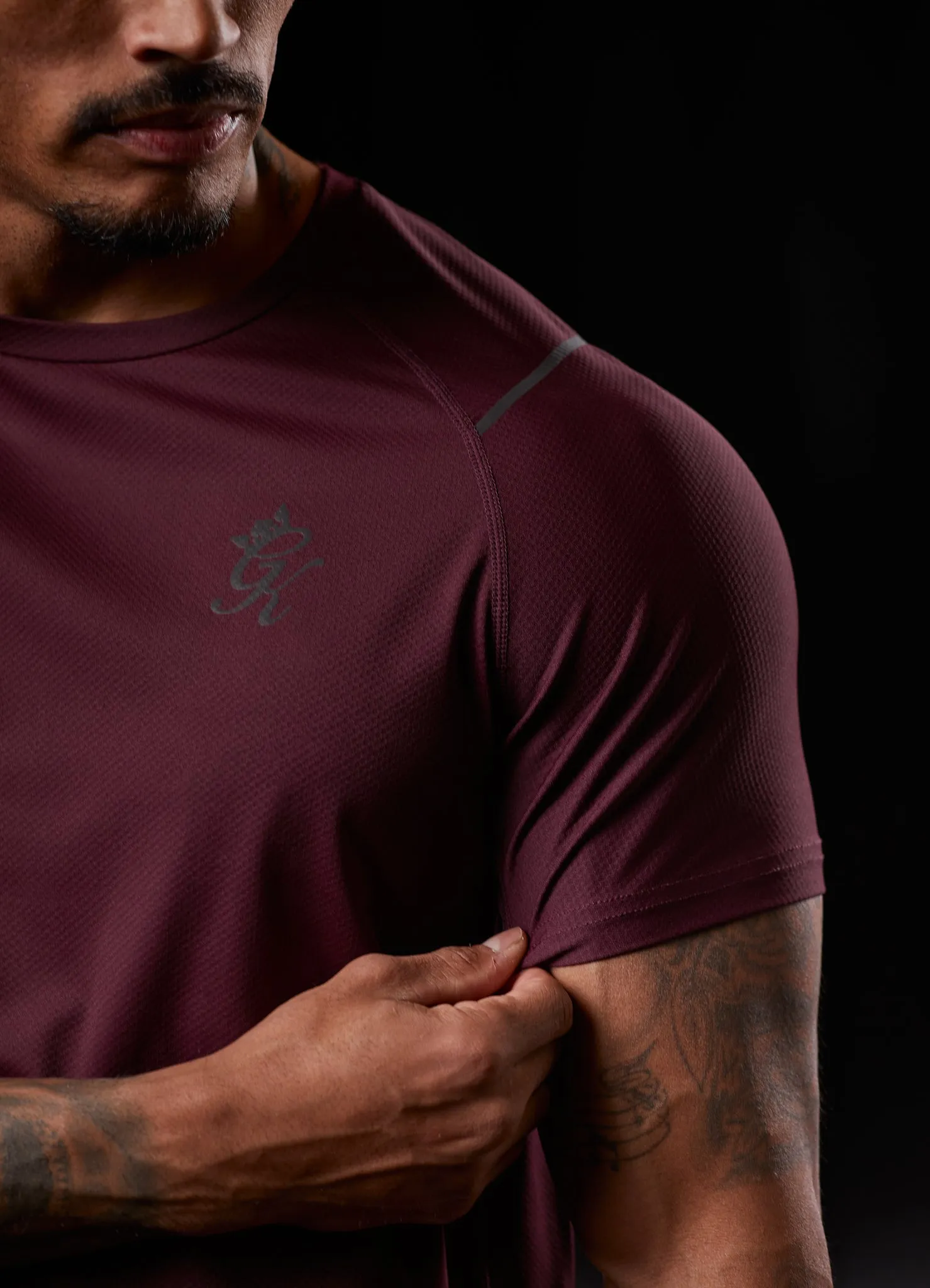 Gym King Reflect Tee - Burgundy sold by The Gym King product image thumbnail 5