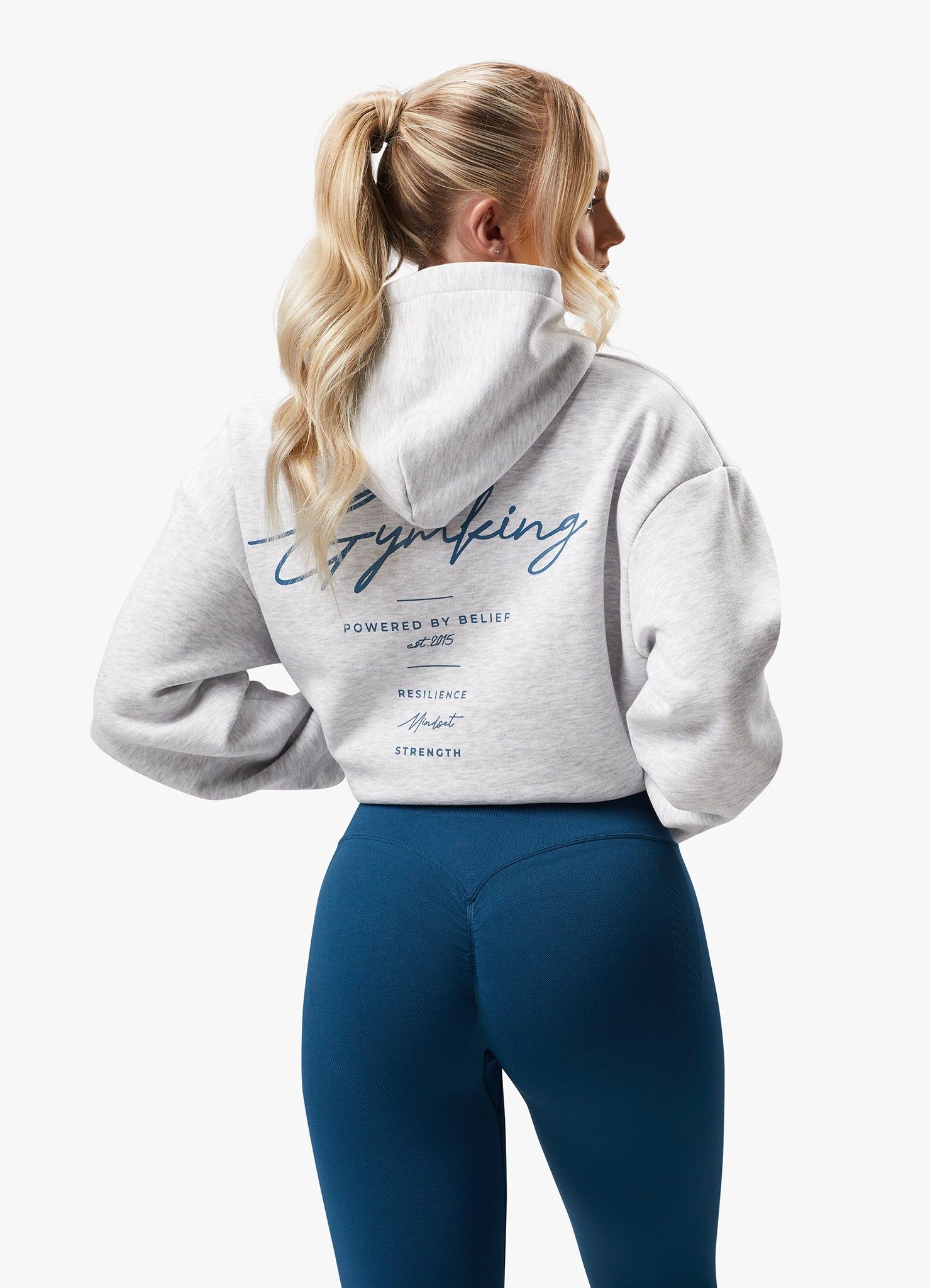 Gym King Reset Oversized Hood - Snow Marl sold by The Gym King product image thumbnail 5