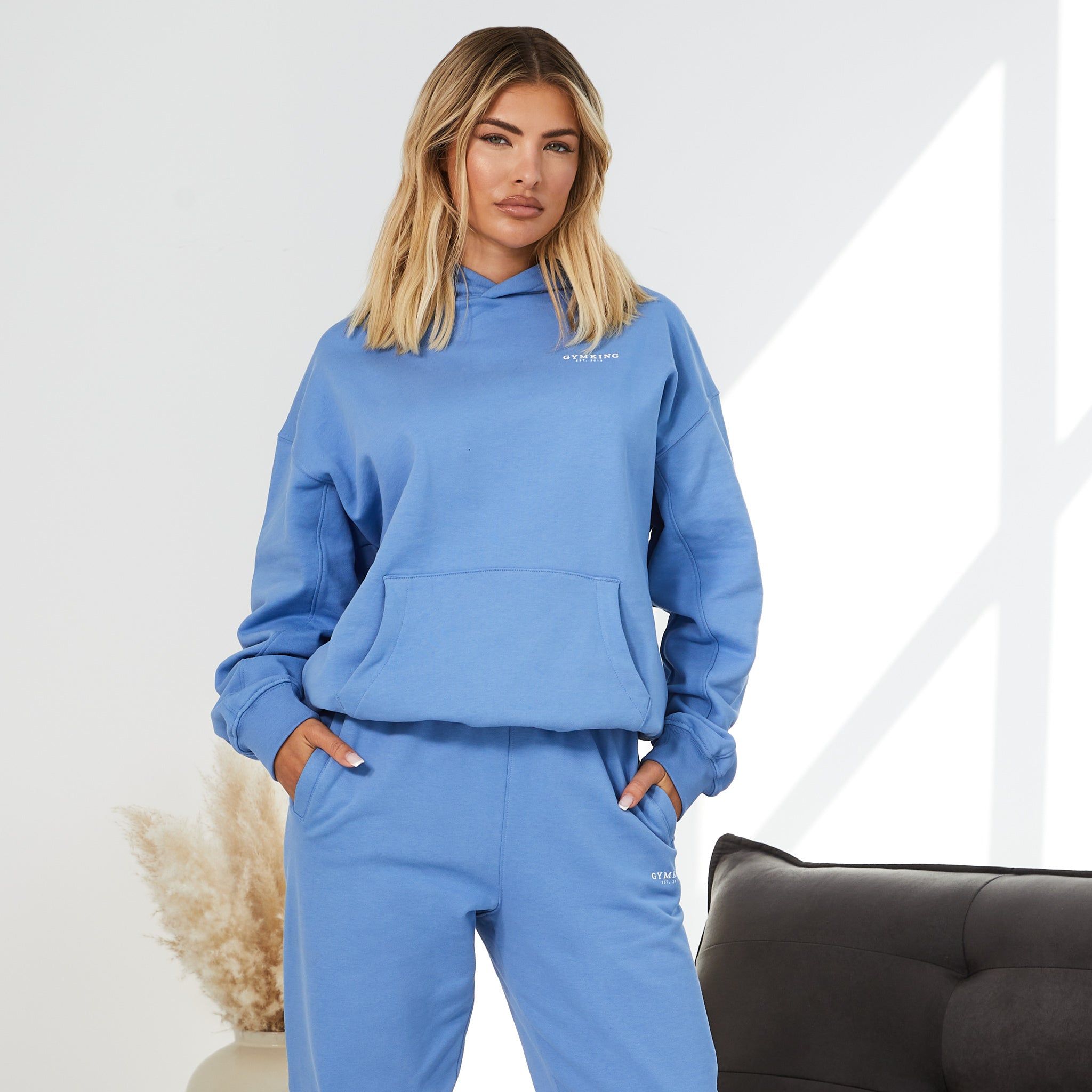Gym King Established Relaxed Fit Hood - Coastal Blue sold by The Gym King product image thumbnail 2