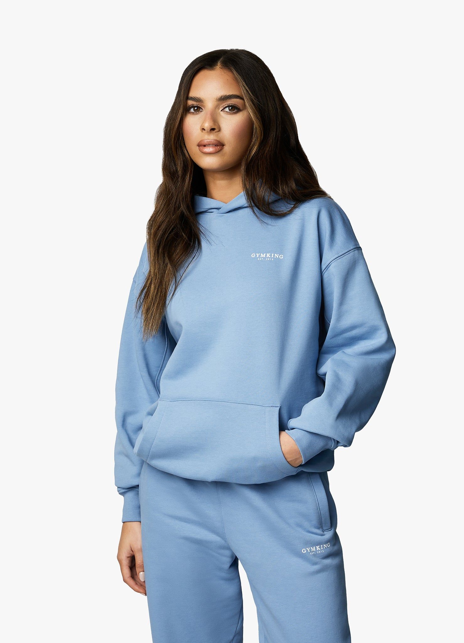 Gym King Established Relaxed Fit Hood - Coastal Blue sold by The Gym King product image thumbnail 8