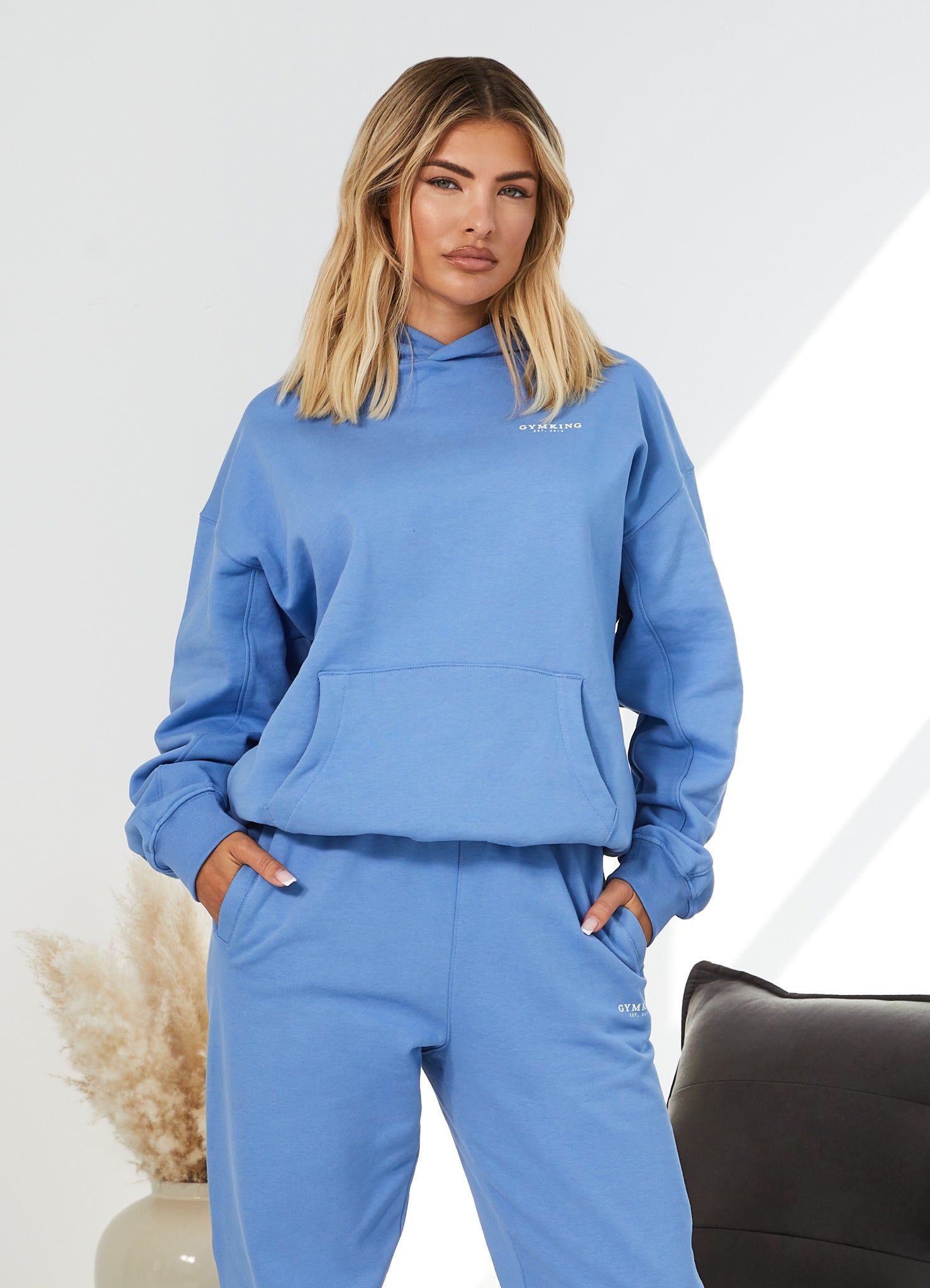 Gym King Established Relaxed Fit Hood - Coastal Blue sold by The Gym King product image thumbnail 5