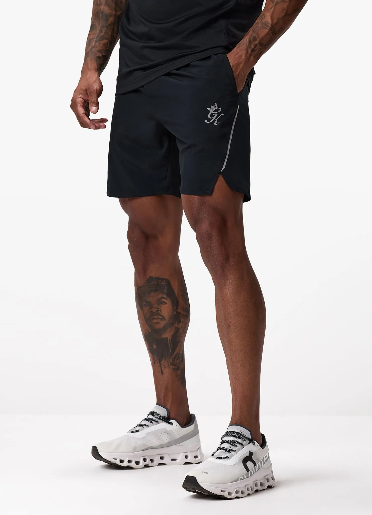 Gym King Flex 6" Short - Black/Silver sold by The Gym King