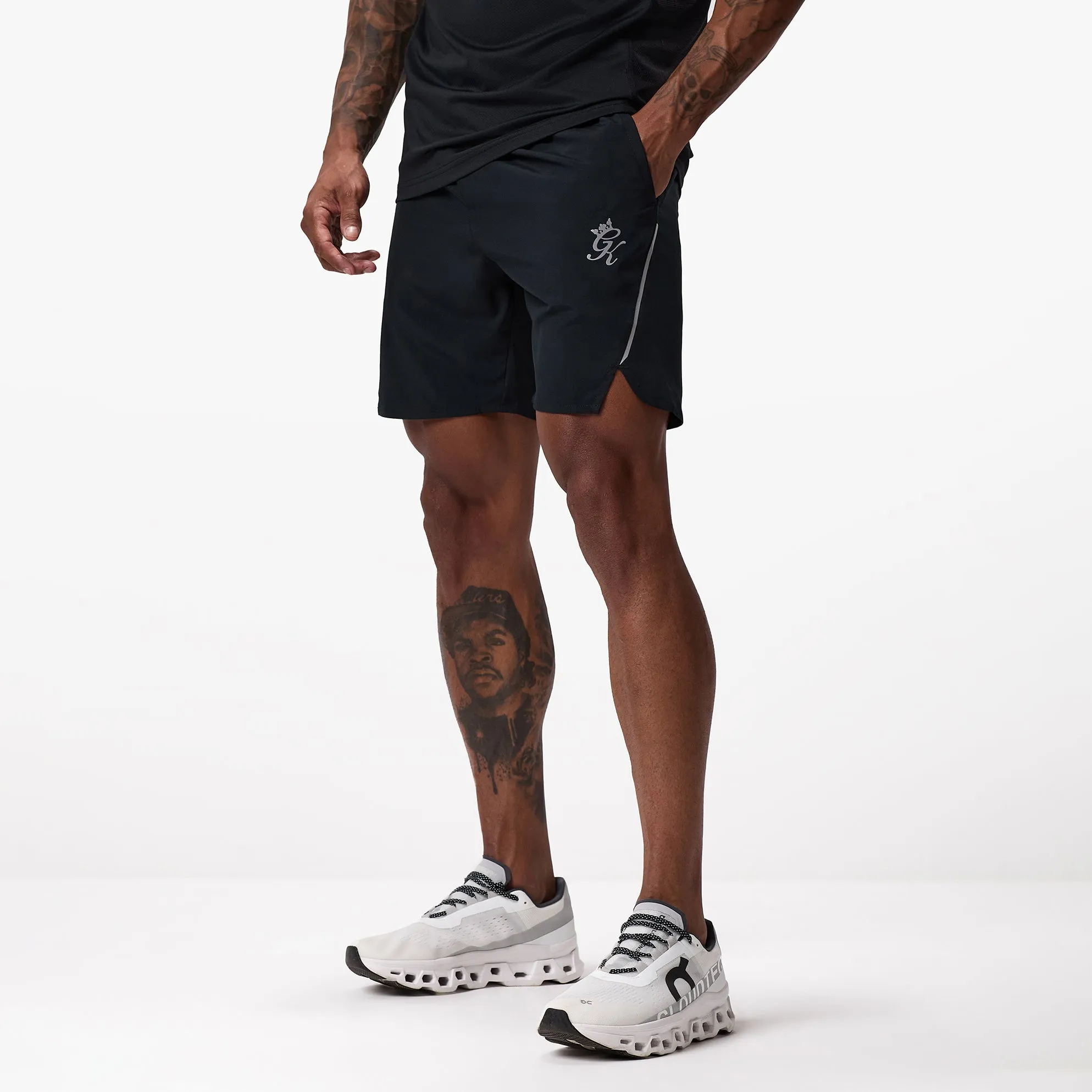Gym King Flex 6" Short - Black/Silver sold by The Gym King product image thumbnail 2