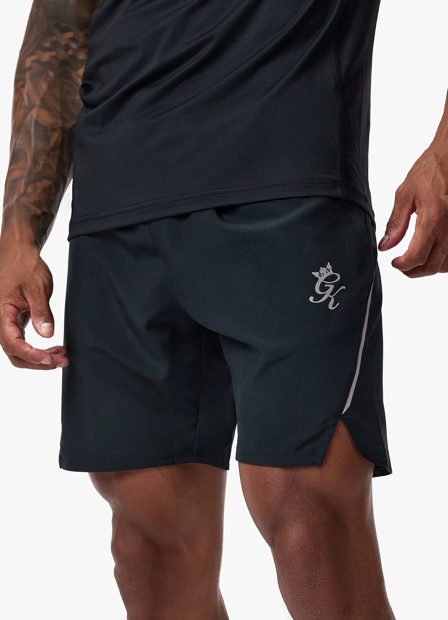 Gym King Flex 6" Short - Black/Silver sold by The Gym King product image thumbnail 5