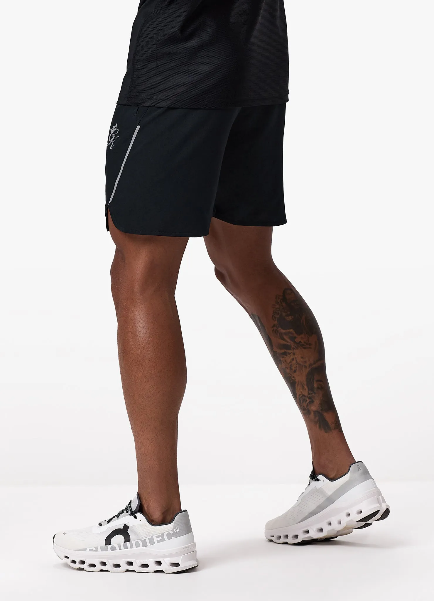 Gym King Flex 6" Short - Black/Silver sold by The Gym King product image thumbnail 4