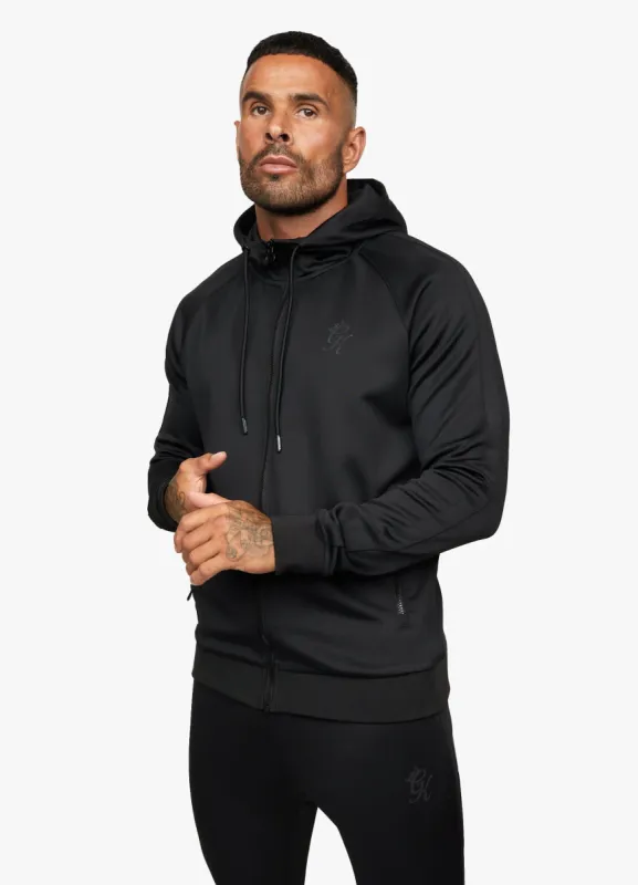 Gym King Poly Tracksuit Top - Black sold by The Gym King
