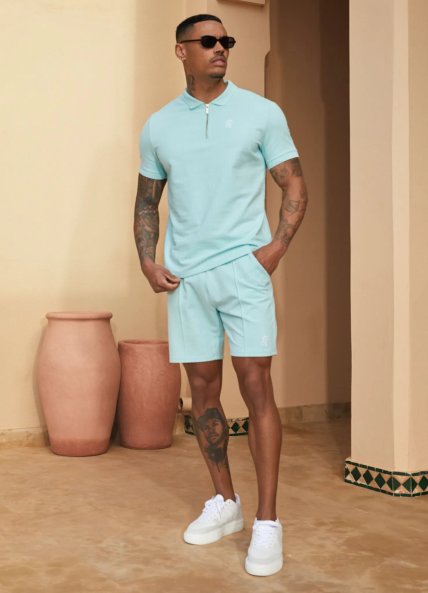 Gym King Riviera Signature Polo - Aqua Sky sold by The Gym King product image thumbnail 3