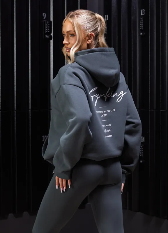 Gym King Reset Oversized Hood - Green Smoke sold by The Gym King