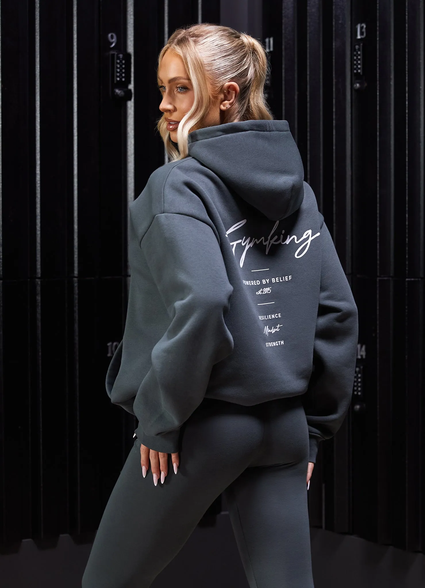 Gym King Reset Oversized Hood - Green Smoke sold by The Gym King