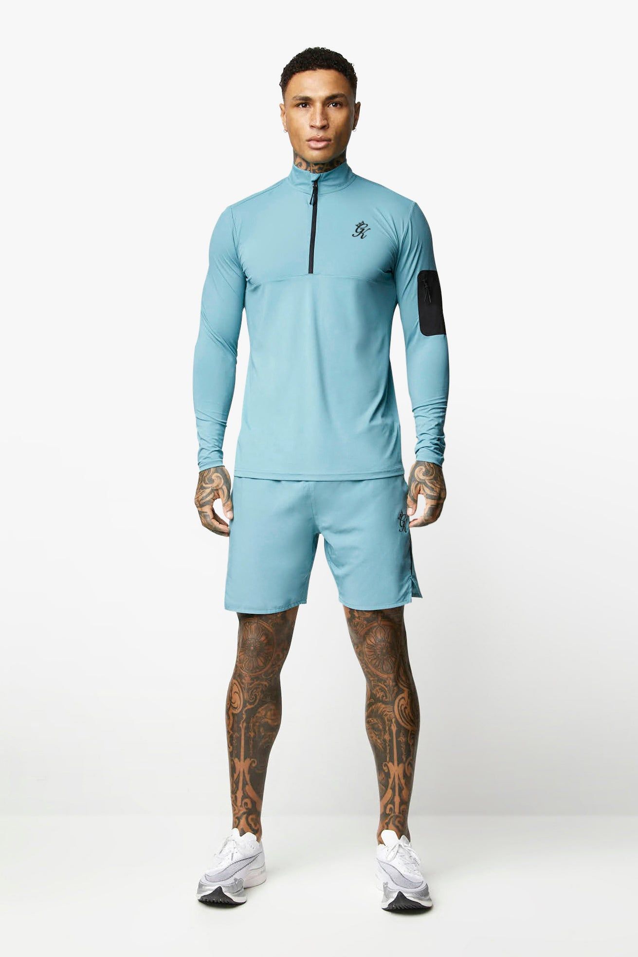 Gym King Flex ¼ Zip Funnel – Ocean Teal sold by The Gym King product image thumbnail 11