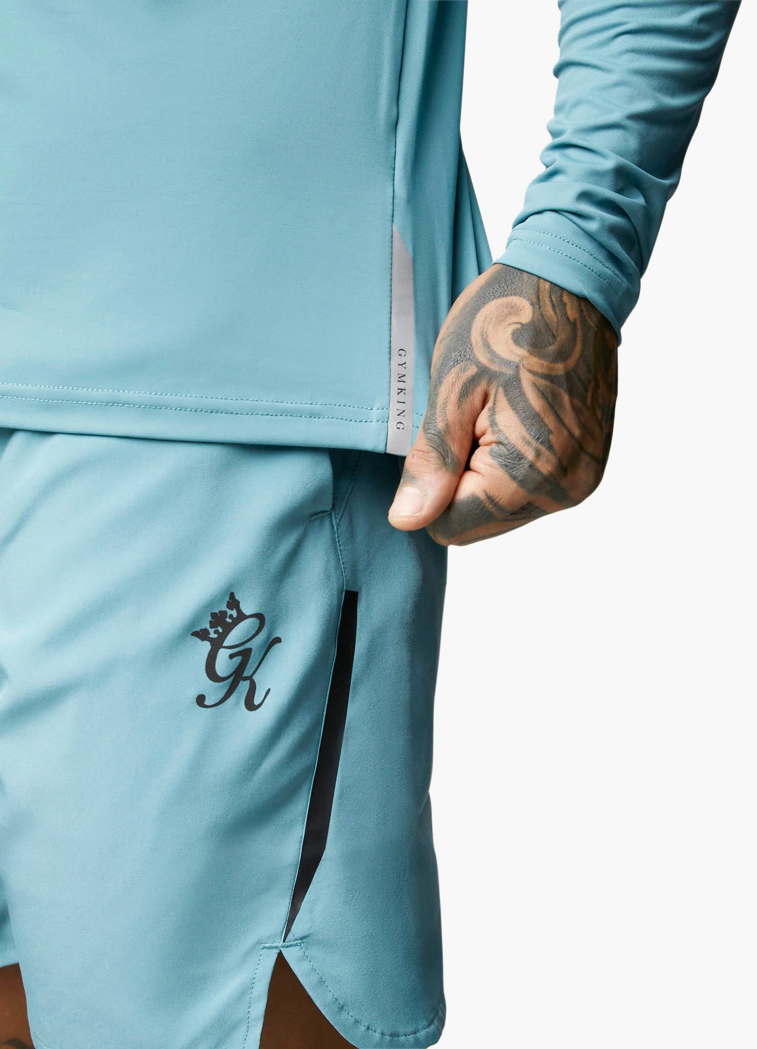 Gym King Flex ¼ Zip Funnel – Ocean Teal sold by The Gym King product image thumbnail 12