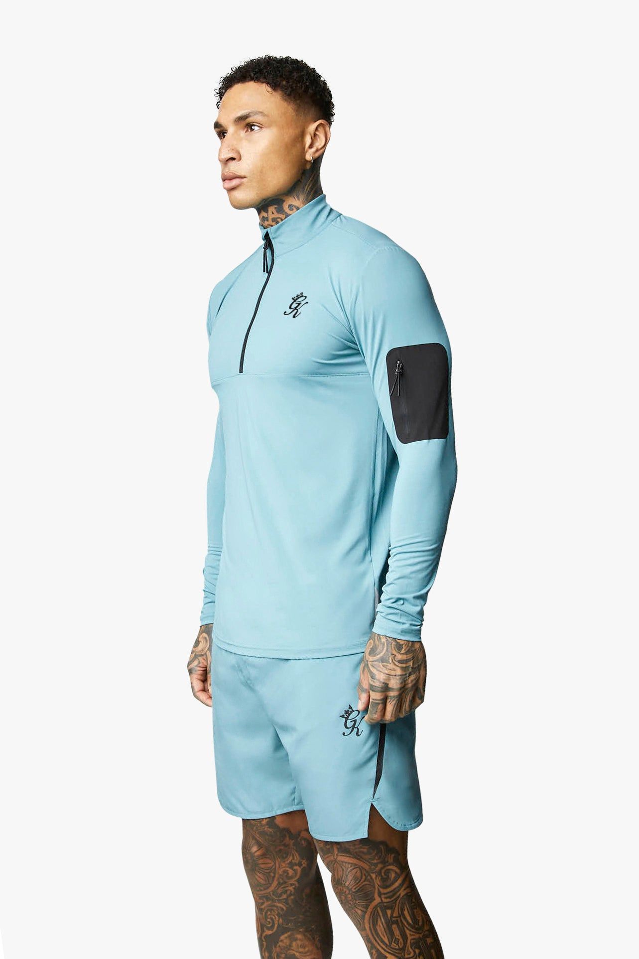 Gym King Flex ¼ Zip Funnel – Ocean Teal sold by The Gym King product image thumbnail 10