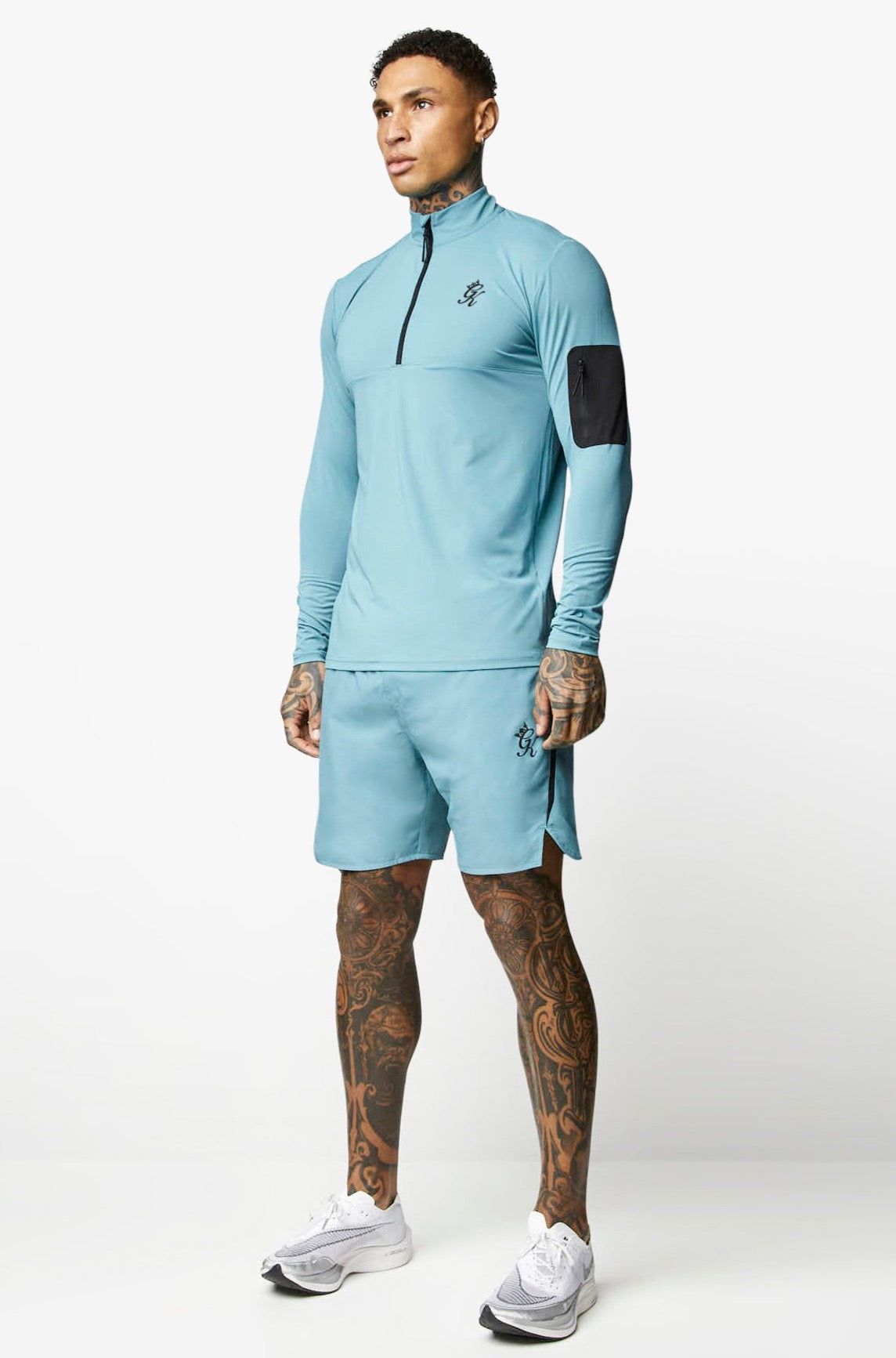 Gym King Flex ¼ Zip Funnel – Ocean Teal sold by The Gym King product image thumbnail 7