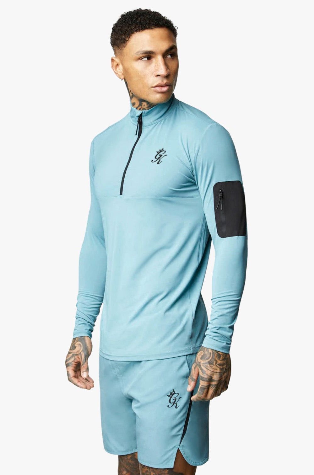 Gym King Flex ¼ Zip Funnel – Ocean Teal sold by The Gym King product image thumbnail 5