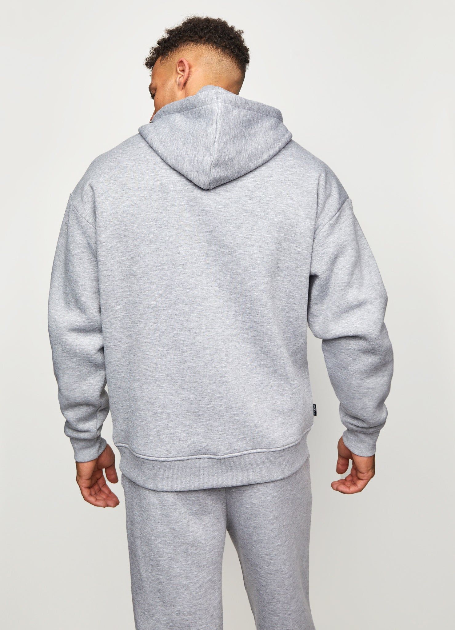 Gym King Fundamental Oversized Fleece Hood - Grey Marl sold by The Gym King product image thumbnail 4