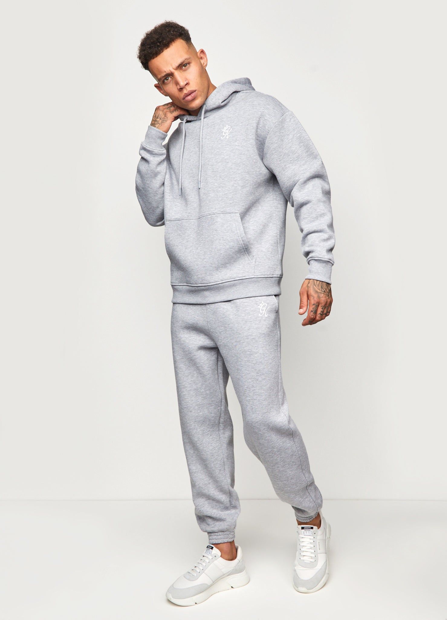 Gym King Fundamental Oversized Fleece Hood - Grey Marl sold by The Gym King product image thumbnail 3