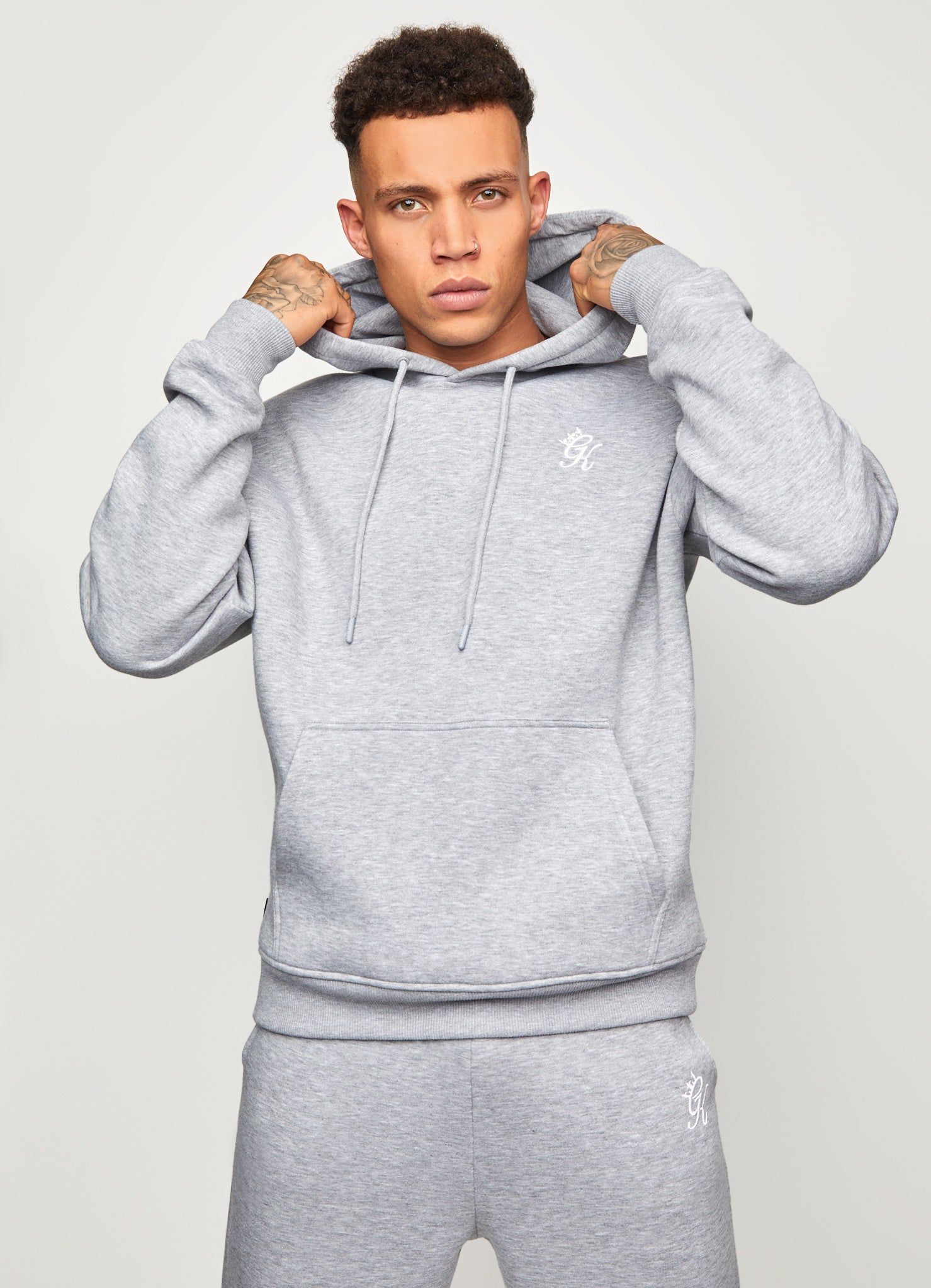 Gym King Fundamental Oversized Fleece Hood - Grey Marl sold by The Gym King product image thumbnail 5