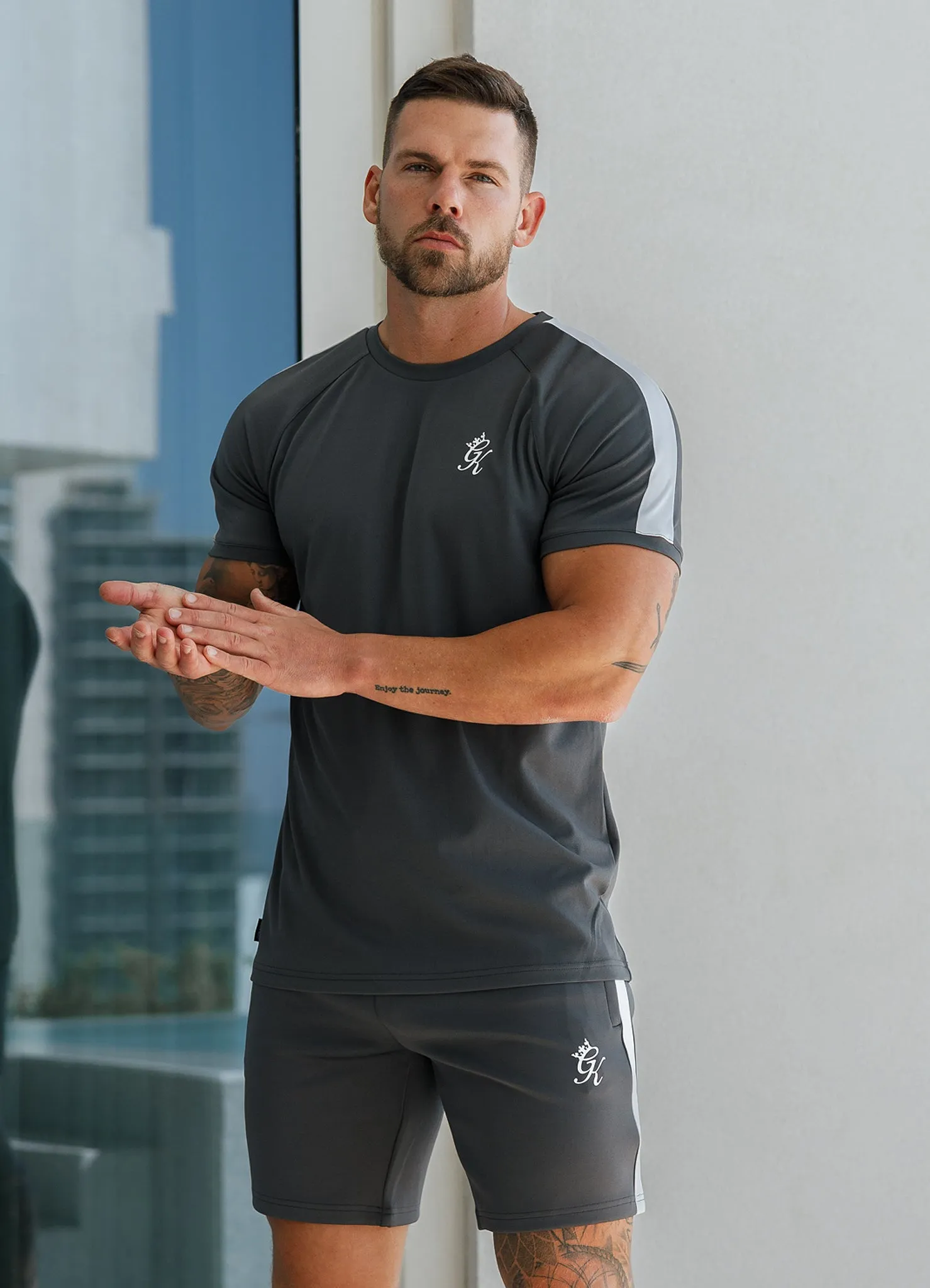 Gym King Core Plus Poly Tee - Graphite sold by The Gym King