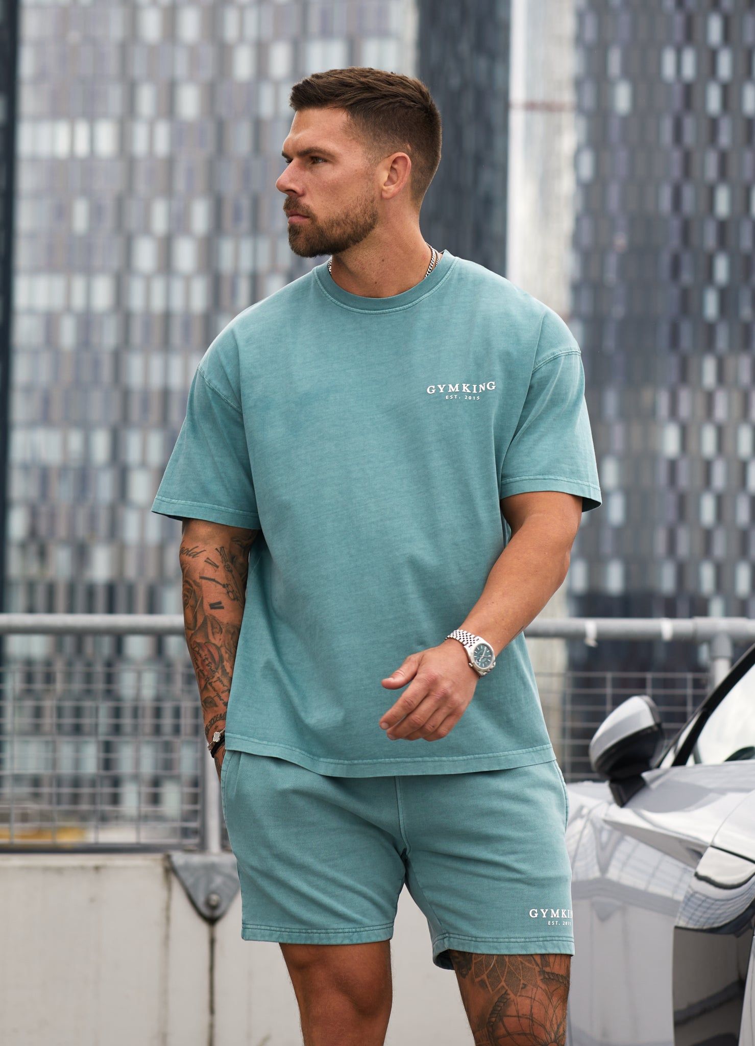 Gym King Est. Legacy Washed Tee - Washed Ink Teal sold by The Gym King product image thumbnail 3