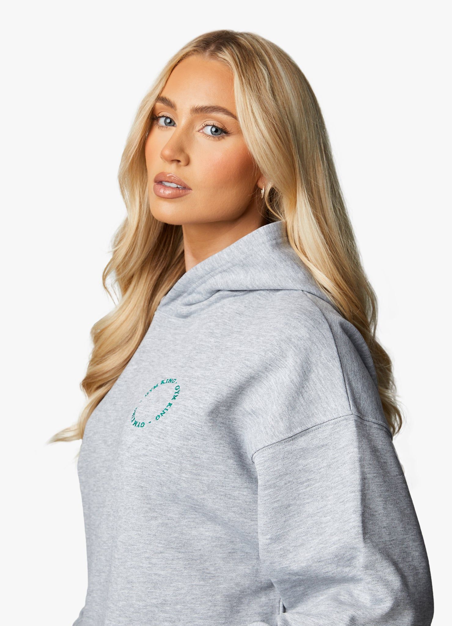 Gym King Recharge Oversized Hood - Light Grey Marl sold by The Gym King product image thumbnail 9