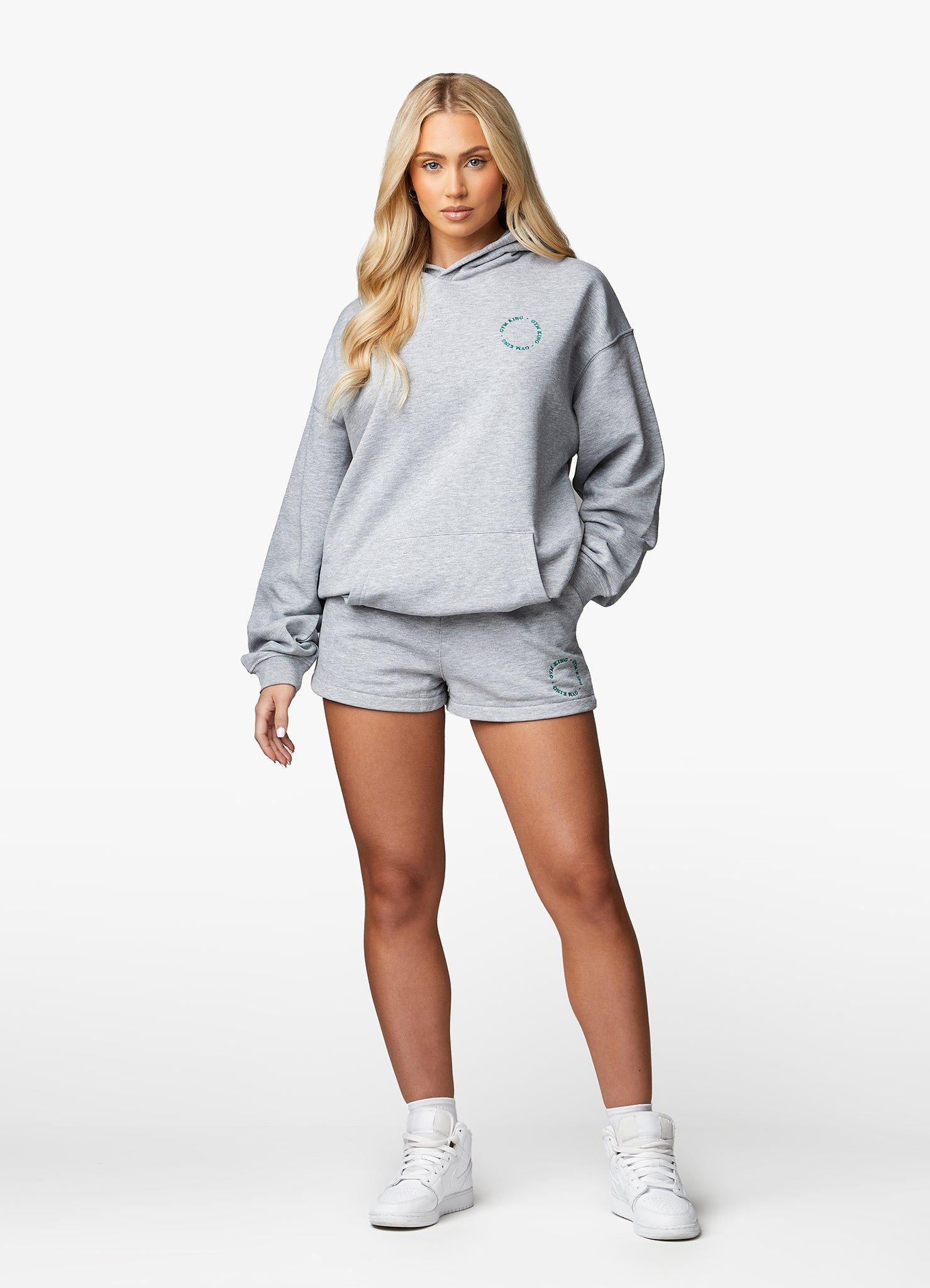 Gym King Recharge Oversized Hood - Light Grey Marl sold by The Gym King product image thumbnail 14