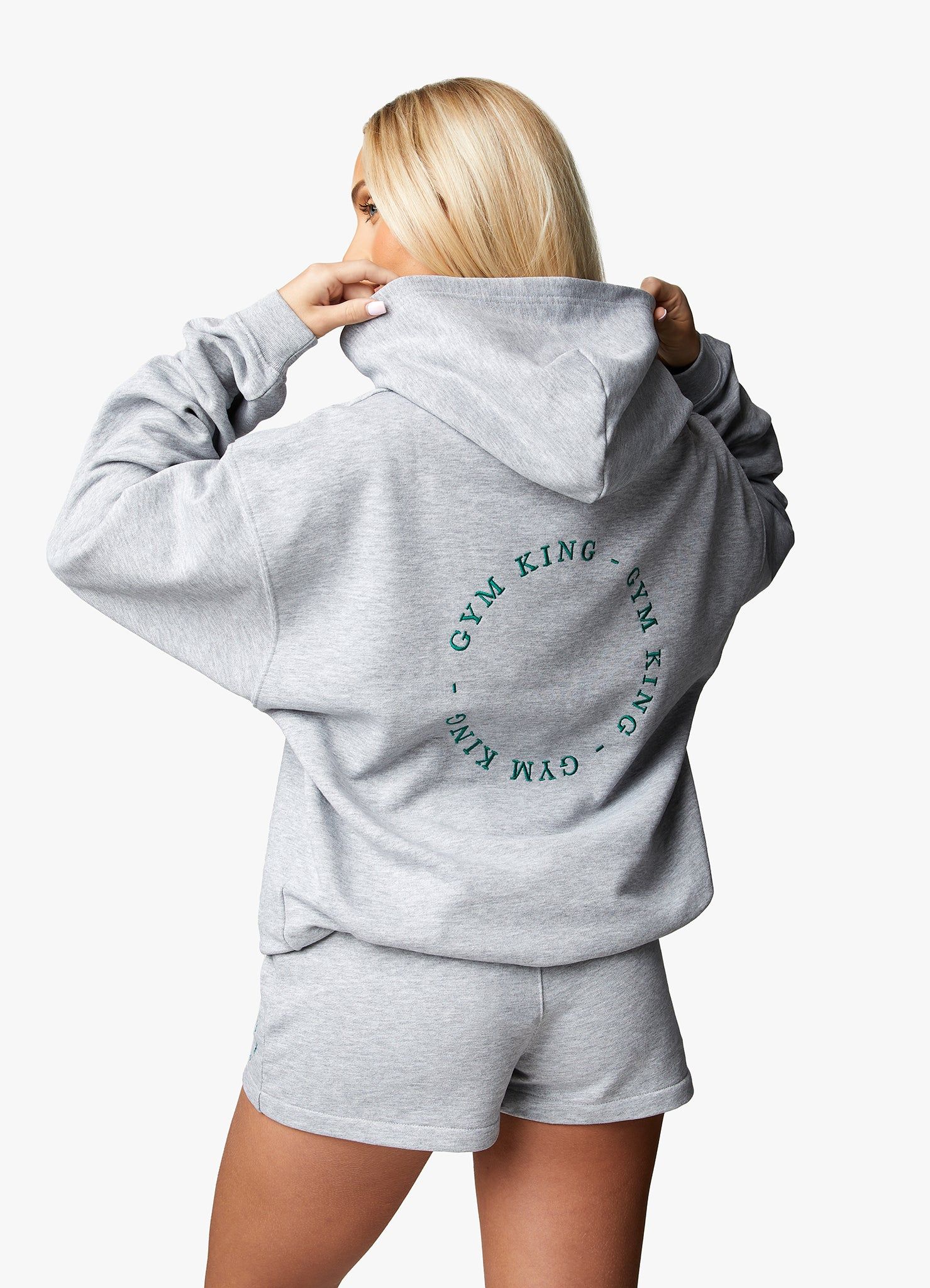 Gym King Recharge Oversized Hood - Light Grey Marl sold by The Gym King product image thumbnail 7