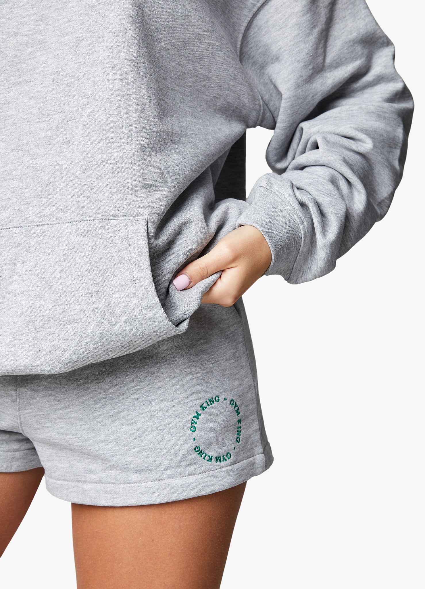Gym King Recharge Oversized Hood - Light Grey Marl sold by The Gym King product image thumbnail 13