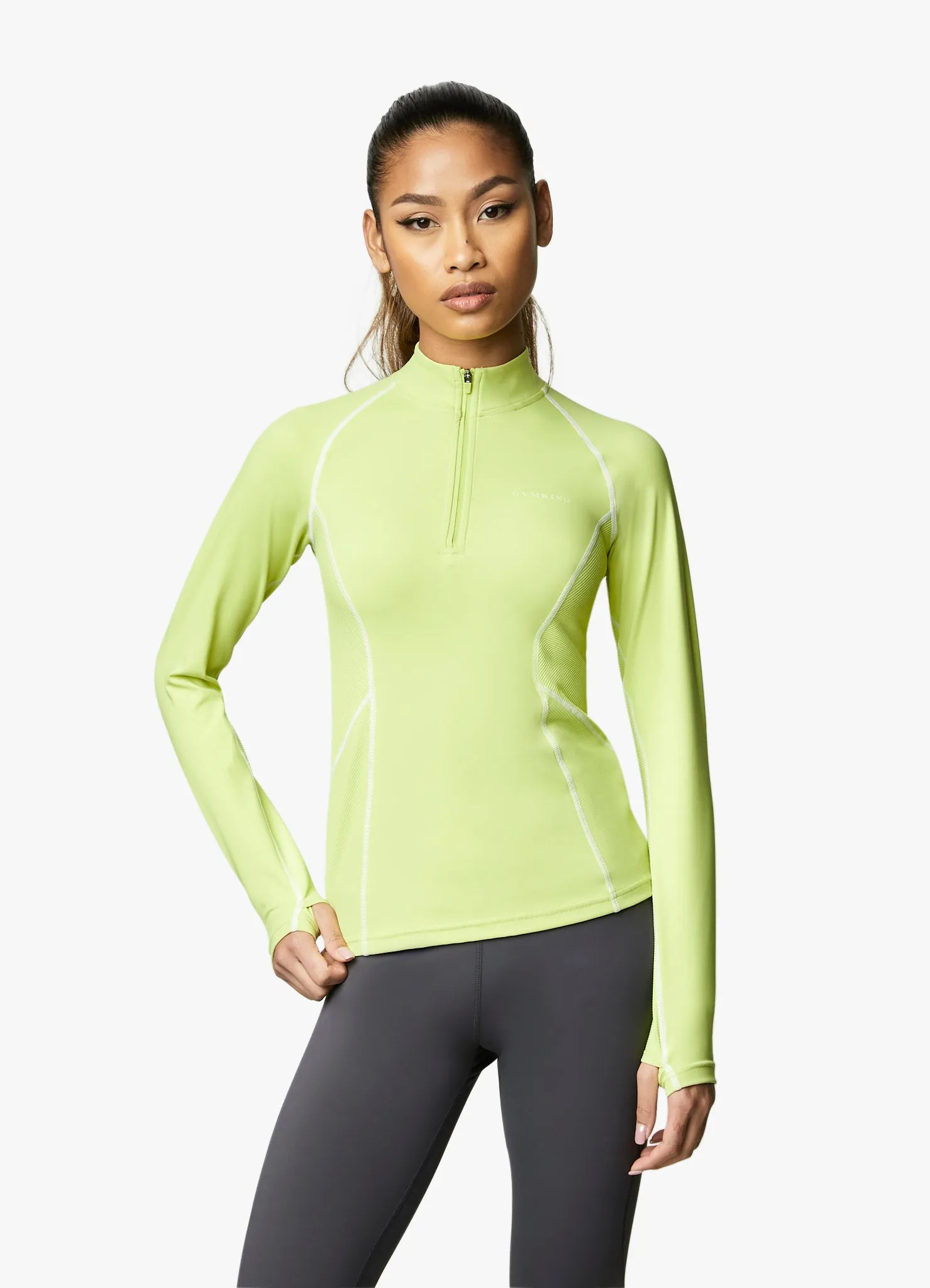 Gym King Motivate 1/4 Zip - Graphite/Lime sold by The Gym King product image thumbnail 5