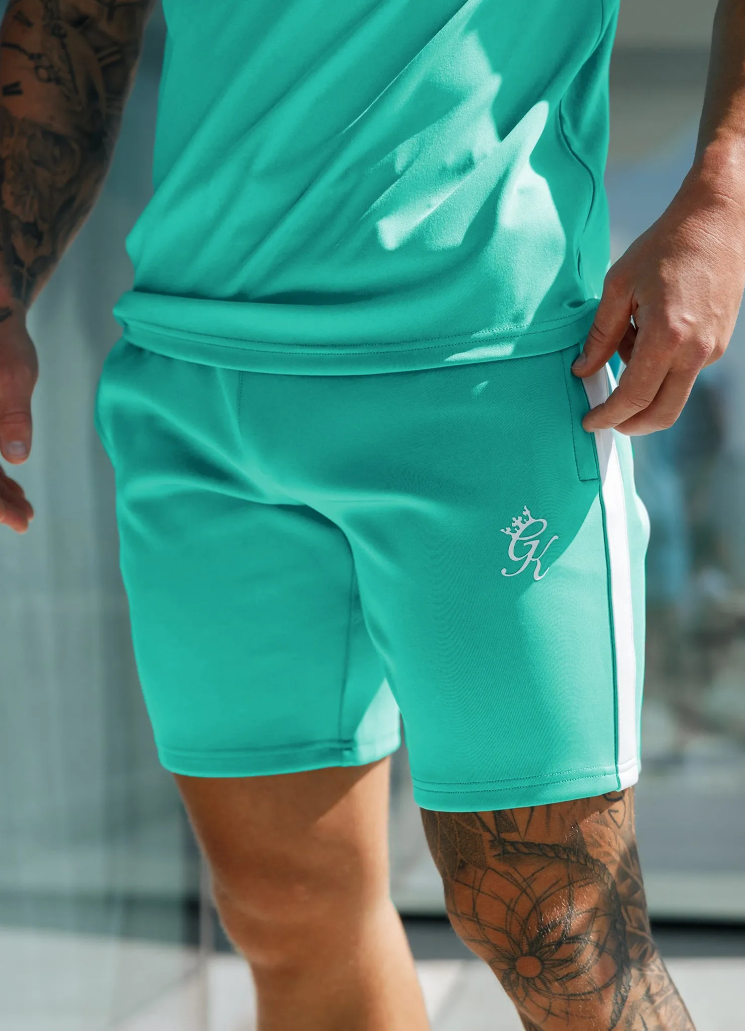 Gym King Core Plus Poly Short - Marine Green sold by The Gym King