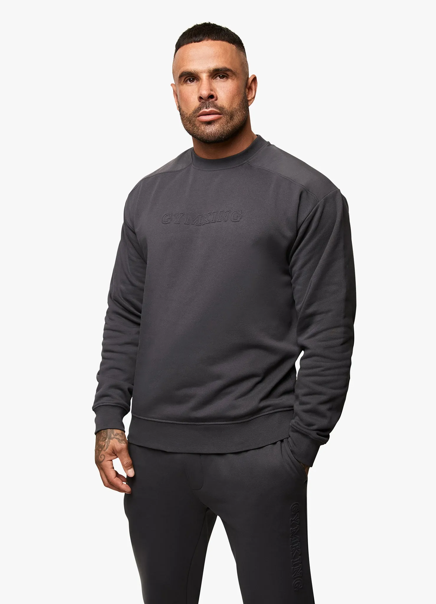 Gym King Eclipse Embossed Tracksuit - Pewter sold by The Gym King product image thumbnail 5