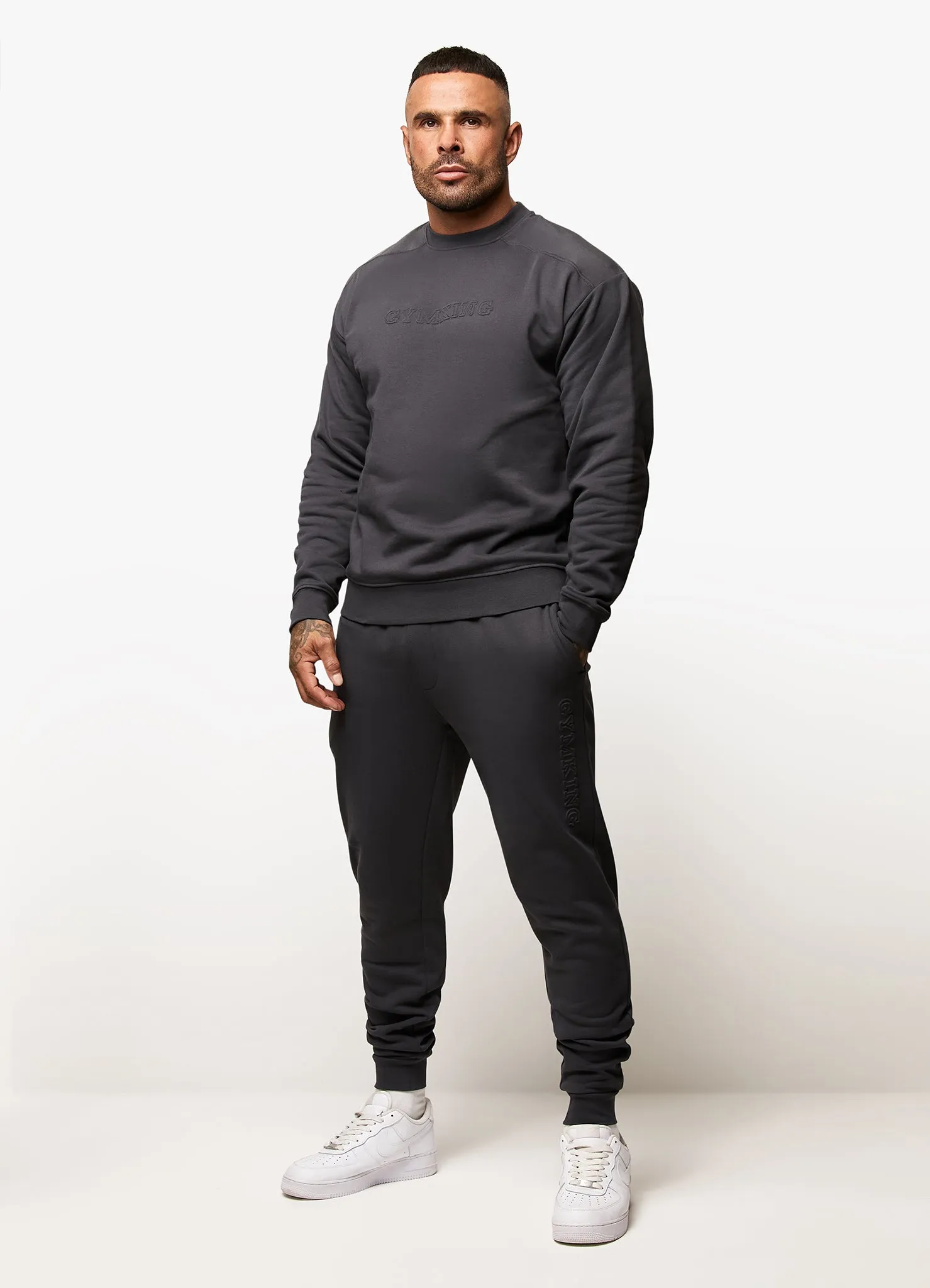 Gym King Eclipse Embossed Tracksuit - Pewter sold by The Gym King