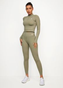 Gym King 365 Long Sleeve 1/4 Zip - Pale Olive sold by The Gym King